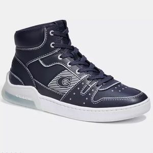 New Coach Retro Citysole High Top Sneakers Navy Blue